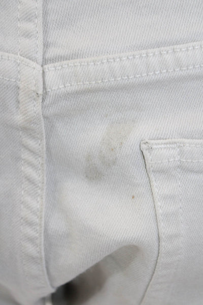 Zara Women Ankle Chino Pants Gray Button Solid Size 31