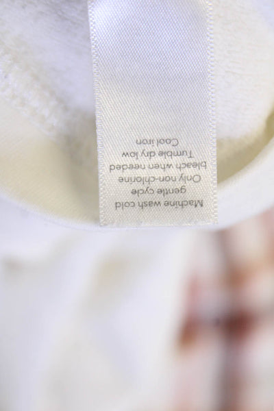 Athleta Women Cropped V-Neck Long Sleeve T-Shirt White Petite Size XS