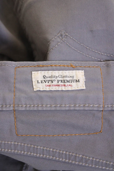 Levis Mens Chino Pants Gray 98% Cotton 2% Elastane Size 31