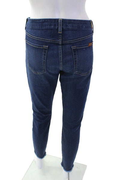 7 For All Mankind, Women, Ankle Skinny Jeans Dark Blue High Rise Size 30