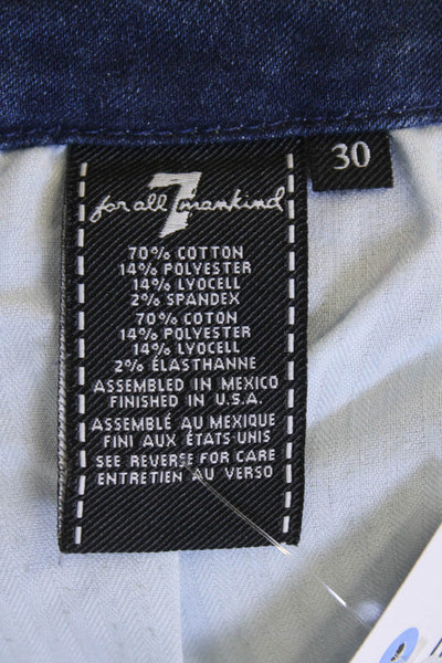 7 For All Mankind, Women, Ankle Skinny Jeans Dark Blue High Rise Size 30