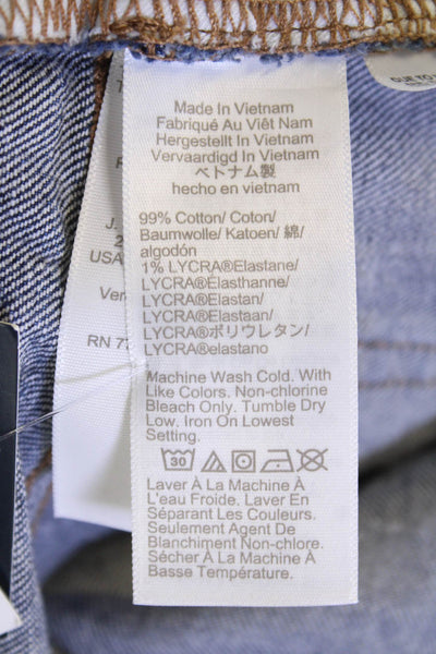 J Crew Women Dark Blue Cropped Flared High-Rise Jeans Size 29