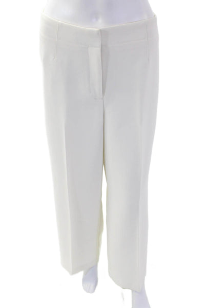 Ann Taylor Women Dress Pants White Hook & Eye Size 10P