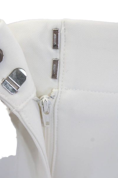 Ann Taylor Women Dress Pants White Hook & Eye Size 10P