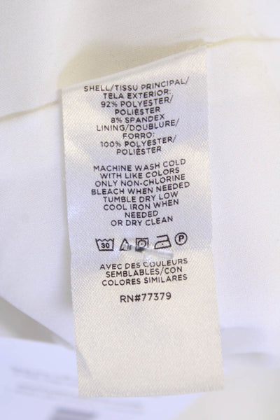 Ann Taylor Women Dress Pants White Hook & Eye Size 10P