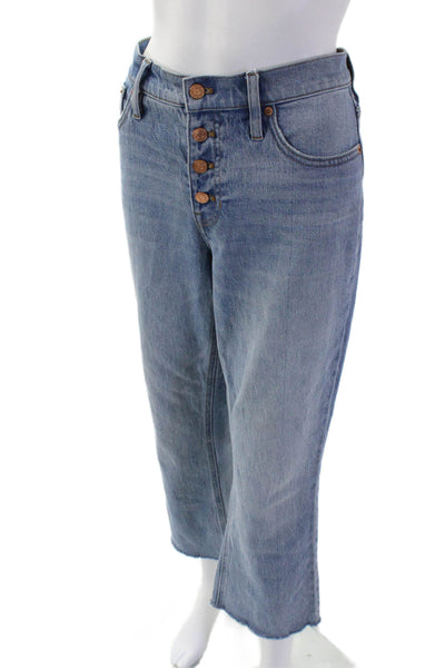 J Crew Women Blue Bootcut Cropped Jeans High Rise Size 29