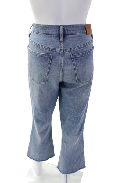 J Crew Women Blue Bootcut Cropped Jeans High Rise Size 29