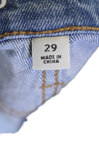 J Crew Women Blue Bootcut Cropped Jeans High Rise Size 29