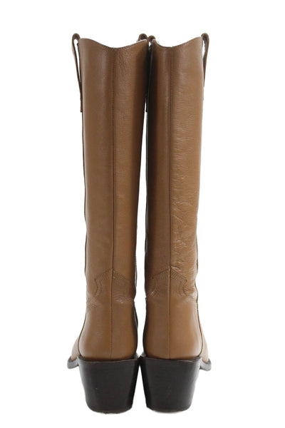 Simon Miller Womens Leather Pointed Toe Knee High Cowboy Boots Brown Size 38 8
