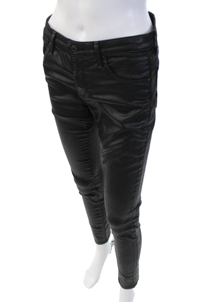 AG Adriano Goldschmied Womens Ankle Jegging Black Mid Rise Inseam 30 Size 27