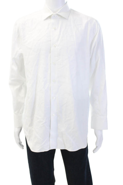 J Crew Mens Cotton Slim Fit Button-Down Shirt White Size 33