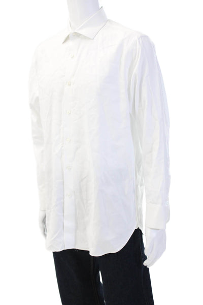 J Crew Mens Cotton Slim Fit Button-Down Shirt White Size 33