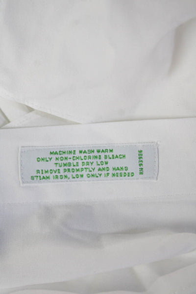Brooks Brothers Mens Classic Collared Button-Down Shirt White Size 34