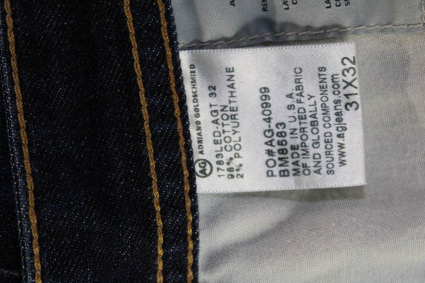 AG Adriano Goldschmied Mens Dark Blue Straight Leg Jeans Size 31