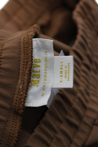 Maeve Anthropologie Women Striped Brown Jogger Sweatpants Size XS