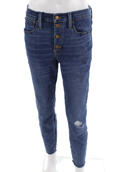 J Crew Women Skinny Ankle Jeans Dark Blue Size 30