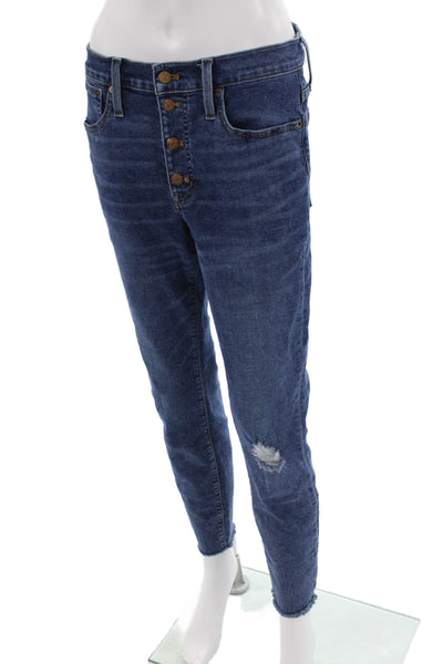 J Crew Women Skinny Ankle Jeans Dark Blue Size 30