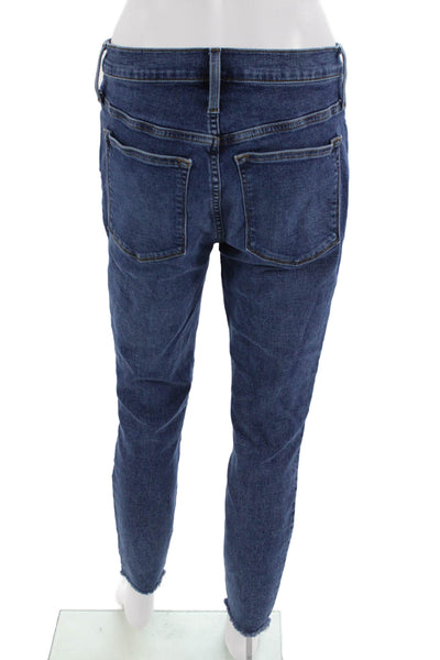 J Crew Women Skinny Ankle Jeans Dark Blue Size 30
