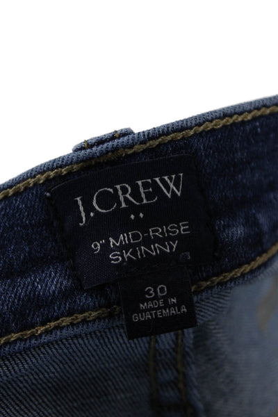 J Crew Women Skinny Ankle Jeans Dark Blue Size 30