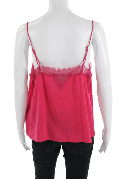 Banana Republic Women Camisole V-Neck Pink Solid 100% Polyester Size M