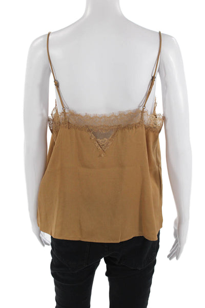Banana Republic Women Brown V-Neck Camisole 100% Polyester Sleeveless Size M