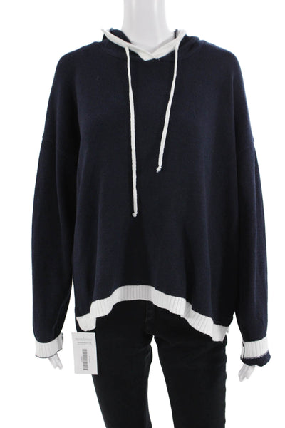 six/fifty Womens Pullover Hoodies Dark Blue Size L