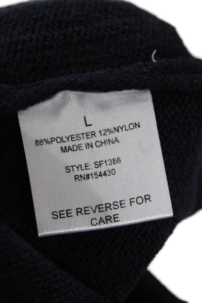 six/fifty Womens Pullover Hoodies Dark Blue Size L