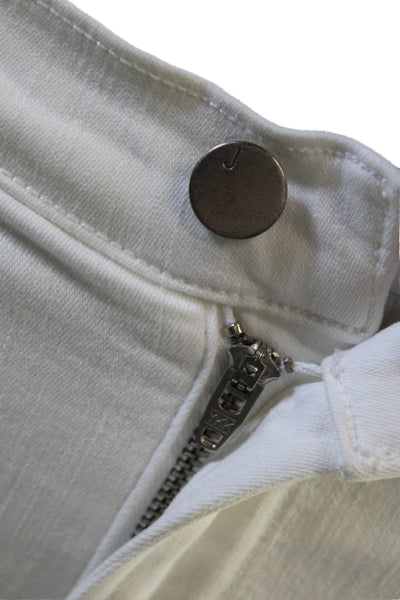 J Brand Women Skinny Cropped Ankle Jeans White Mid Rise Size 27