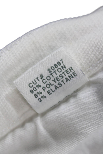 J Brand Women Skinny Cropped Ankle Jeans White Mid Rise Size 27