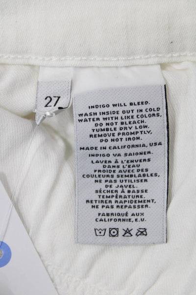 J Brand Women Skinny Cropped Ankle Jeans White Mid Rise Size 27