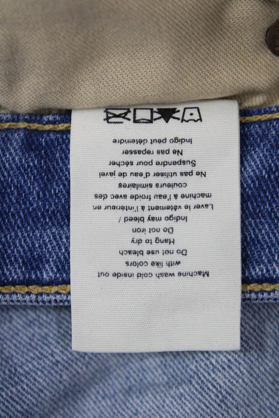 Rag & Bone Womens Boyfriend Cropped Jeans Blue Size 25