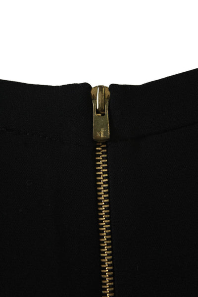 Sandro Women Black Sheath Dress Short Sleeve Polyester Size 1