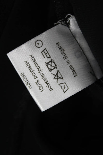 Sandro Women Black Sheath Dress Short Sleeve Polyester Size 1