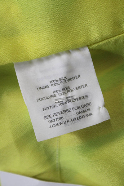J Crew Womens Maxi Sundress Green Linen Cotton Graphic Print Sleeveless Size 6