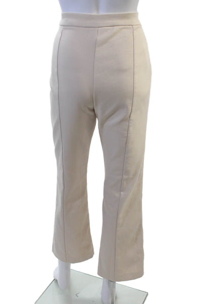 MNG Women Cropped Dress Pants Beige Zip Size 8
