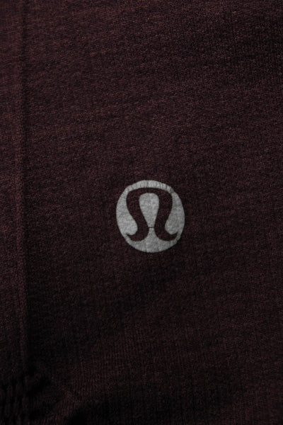 Lululemon Womens Ruched Bottom Pull On Cropped Leggings Purple Size 6