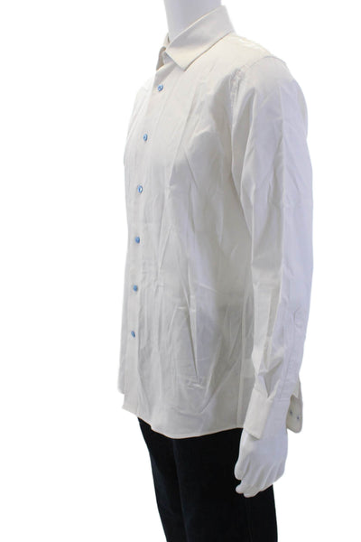 The Men's Store at Bloomingdale's Mens Collared Button-Down Shirt White Size 32
