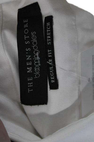 The Men's Store at Bloomingdale's Mens Collared Button-Down Shirt White Size 32