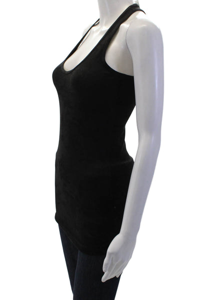 Lululemon Women Basic Black Tank Nylon Blend Round Neck Sleeveless Size 2