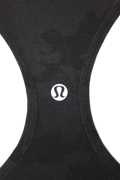 Lululemon Women Basic Black Tank Nylon Blend Round Neck Sleeveless Size 2