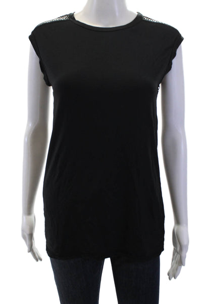 ALALA Women Basic Black Sleeveless T-Shirt Size XS