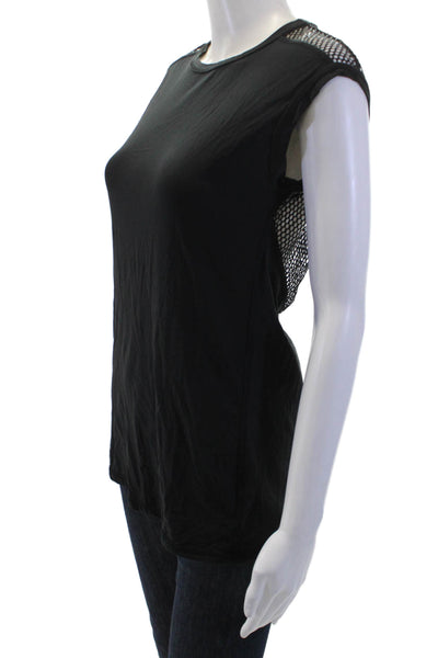 ALALA Women Basic Black Sleeveless T-Shirt Size XS