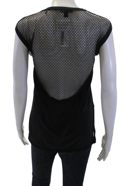 ALALA Women Basic Black Sleeveless T-Shirt Size XS