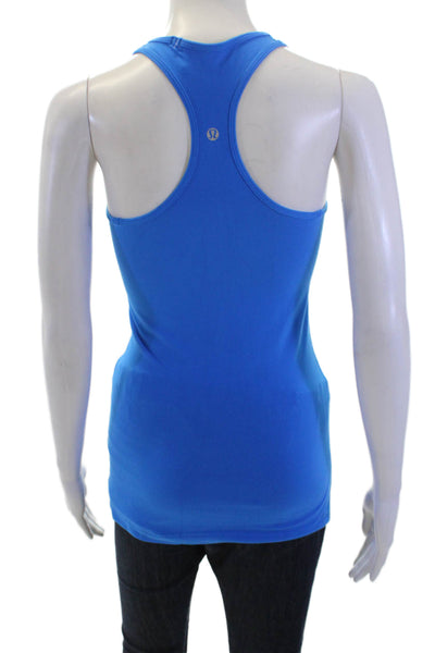Lululemon Womens Basic Blue Sleeveless Tank Nylon Blend Size 2