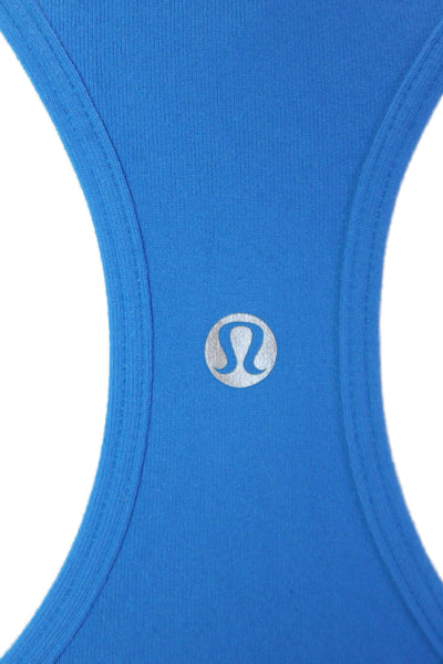 Lululemon Womens Basic Blue Sleeveless Tank Nylon Blend Size 2