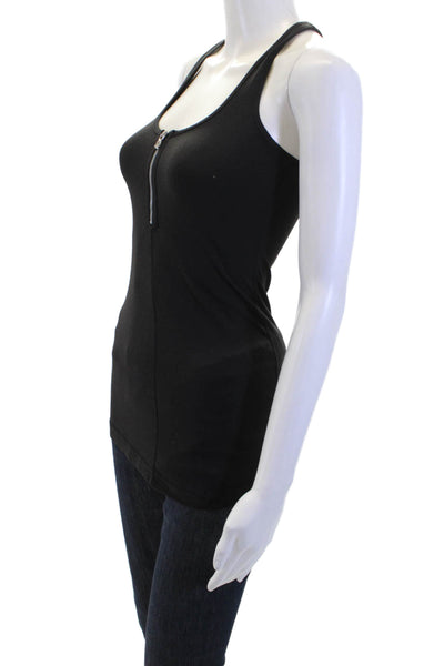 Lululemon Women Black Basic Tank Round Neck Nylon Blend Size 2