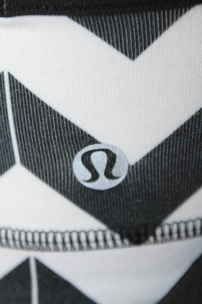 Lululemon Womens Active Tank Top Geometric Nylon Blend Scoop Neck Size S