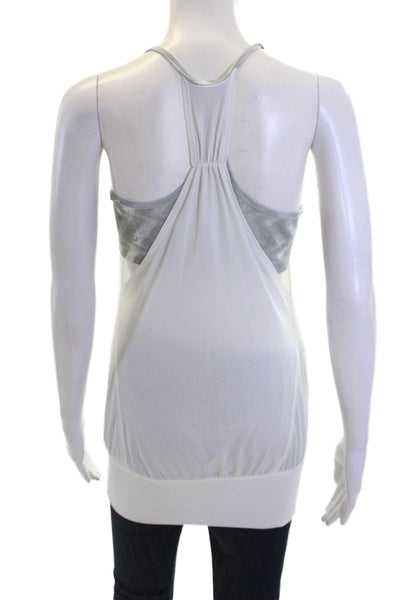 Lululemon Women White Nylon Blend Sleeveless Camisole Round Neck Size S