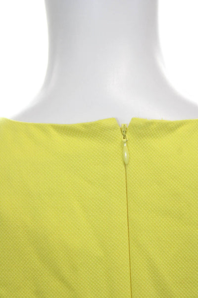 J Crew Womens Fit & Flare Sundress Yellow Cotton Crew Neck Sleeveless Size 4
