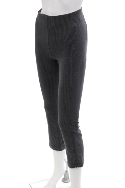 Lululemon Women Cropped Ankle Pants Dark Gray Striped Size 2